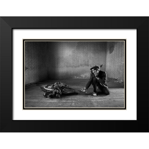 Give Me Back My Baby Black Modern Wood Framed Art Print with Double Matting by Grobenski, Mario