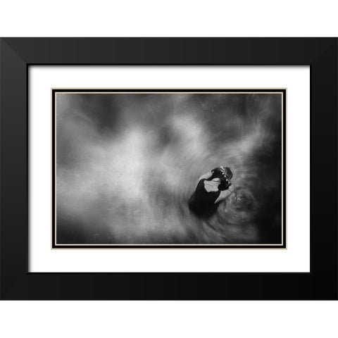 Dilemmas Of Love Black Modern Wood Framed Art Print with Double Matting by Satriani, Jay