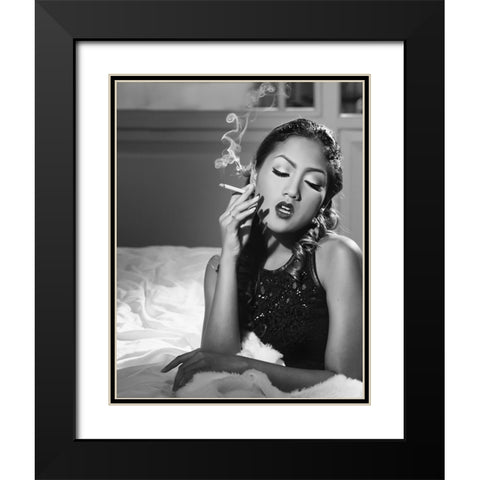 Take Me In Your Arms -Series Black Modern Wood Framed Art Print with Double Matting by Sugiarto, Yansen