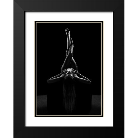 Eszter Black Modern Wood Framed Art Print with Double Matting by Kiss, Jozef