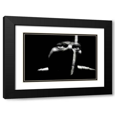 Only You Black Modern Wood Framed Art Print with Double Matting by Montegriffo (Nero), Claudio