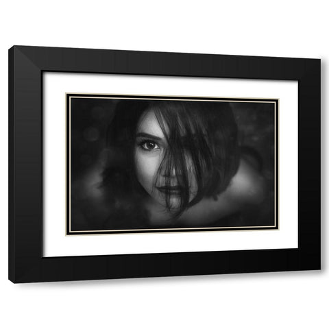 I Saw You Black Modern Wood Framed Art Print with Double Matting by Marlianto, Ivan