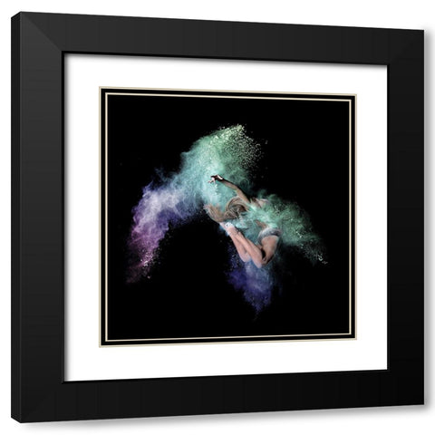 Cosmic Dancer Black Modern Wood Framed Art Print with Double Matting by Pentony Ma, Pauline