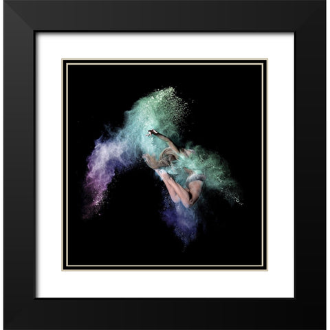 Cosmic Dancer Black Modern Wood Framed Art Print with Double Matting by Pentony Ma, Pauline
