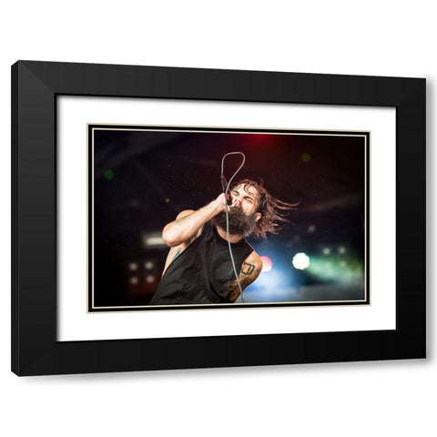 Letlive @Gmm 2014 Black Modern Wood Framed Art Print with Double Matting by V., Stijn