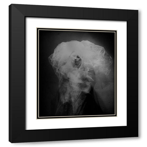 Medusa Black Modern Wood Framed Art Print with Double Matting by Vasiliev-Apostol, Yaroslav