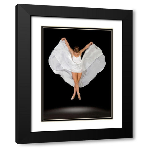 Entrechat En Blanc Black Modern Wood Framed Art Print with Double Matting by Pentony MA, Pauline