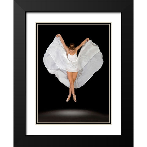 Entrechat En Blanc Black Modern Wood Framed Art Print with Double Matting by Pentony MA, Pauline