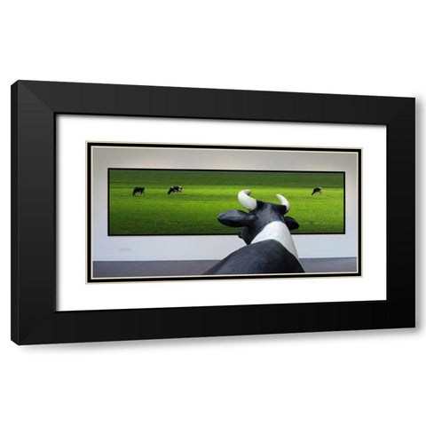 My Wish: I Was Grazing There Myself...! Black Modern Wood Framed Art Print with Double Matting by Limberg, Huib