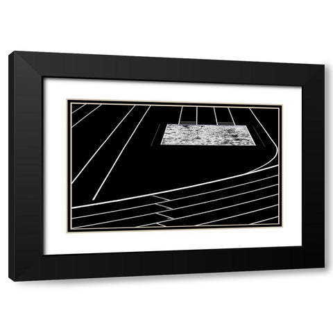 Far To The Jump Black Modern Wood Framed Art Print with Double Matting by Margenfeld, Arne