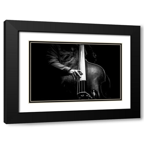 Jazz Black Modern Wood Framed Art Print with Double Matting by Simoes, Goncalo