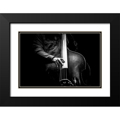 Jazz Black Modern Wood Framed Art Print with Double Matting by Simoes, Goncalo