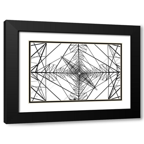Menara Sutet Black Modern Wood Framed Art Print with Double Matting by Amisi, Andrei