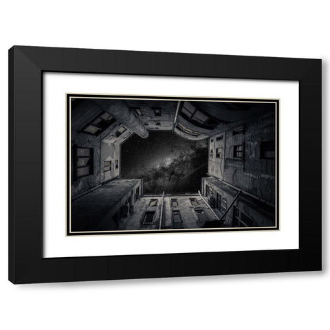 Fashion House Black Modern Wood Framed Art Print with Double Matting by Cioplea, Vlad