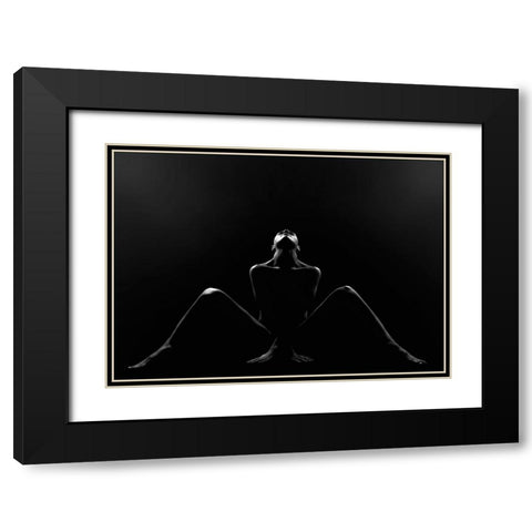 Alexa Black Modern Wood Framed Art Print with Double Matting by Kiss, Jozef