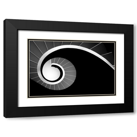 Big Jet Plane Black Modern Wood Framed Art Print with Double Matting by Abrantes, Paulo