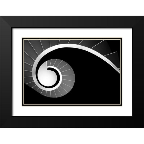 Big Jet Plane Black Modern Wood Framed Art Print with Double Matting by Abrantes, Paulo