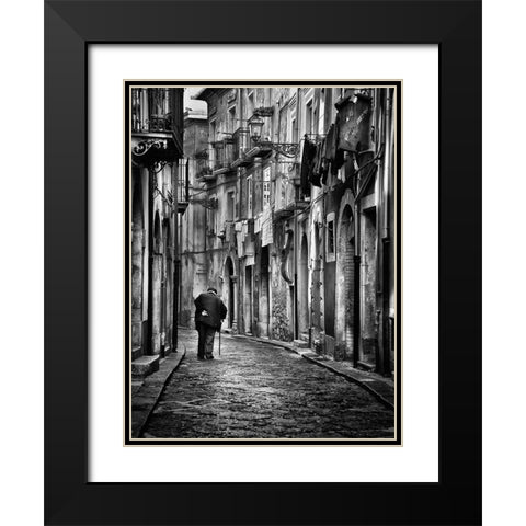 I Am... Black Modern Wood Framed Art Print with Double Matting by Parricelli, Gennaro