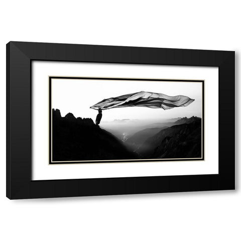 Free As The Wind Black Modern Wood Framed Art Print with Double Matting by Odorizzi, Patrick