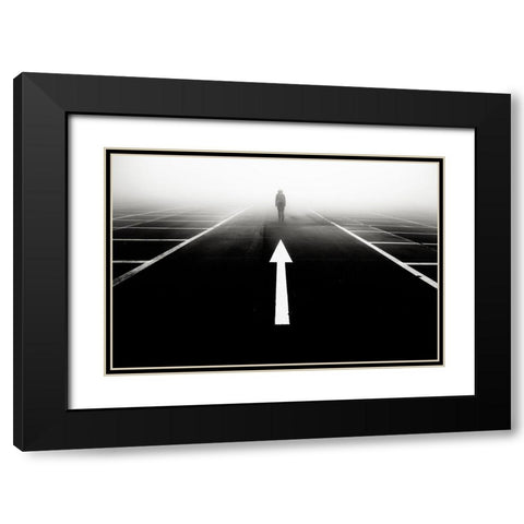 Sign Black Modern Wood Framed Art Print with Double Matting by Sugimoto, Koji