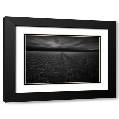 On The Road To Nowhere Black Modern Wood Framed Art Print with Double Matting by Schilbe, Stefan