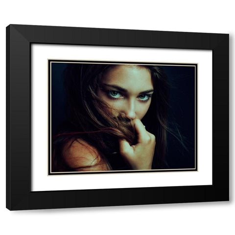 Untitled Black Modern Wood Framed Art Print with Double Matting by Rise, Zachar