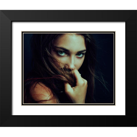 Untitled Black Modern Wood Framed Art Print with Double Matting by Rise, Zachar