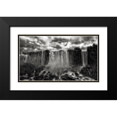 Niagaras Cave Of The Winds Black Modern Wood Framed Art Print with Double Matting by Depaepe, Yvette