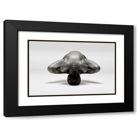 Symmetrical Gymnast Black Modern Wood Framed Art Print with Double Matting by Catchlight Studio