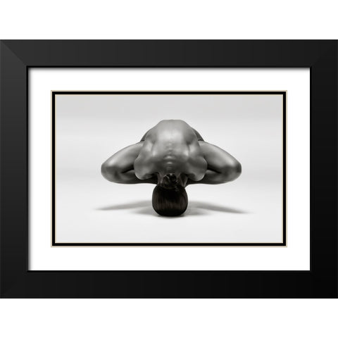 Symmetrical Gymnast Black Modern Wood Framed Art Print with Double Matting by Catchlight Studio