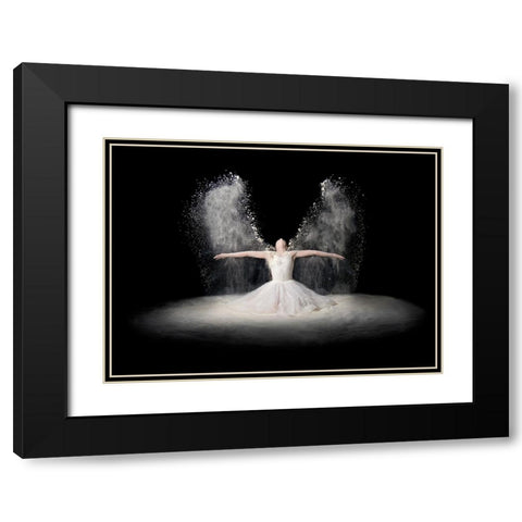 Flour Wings Black Modern Wood Framed Art Print with Double Matting by Pentony MA, Pauline