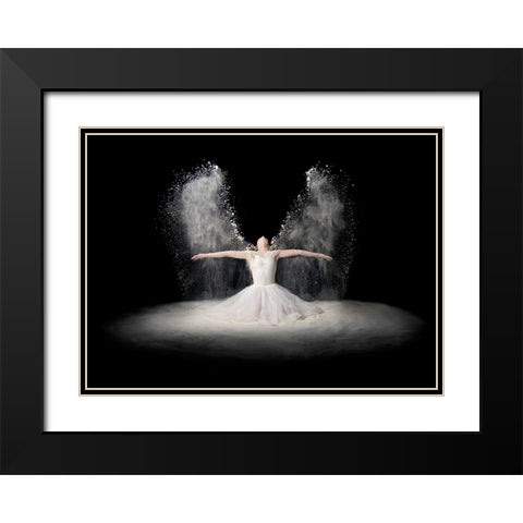 Flour Wings Black Modern Wood Framed Art Print with Double Matting by Pentony MA, Pauline