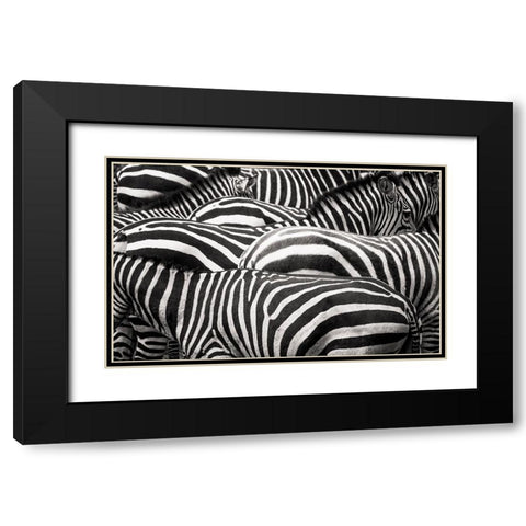 Together Black Modern Wood Framed Art Print with Double Matting by De Hoog, Roelof