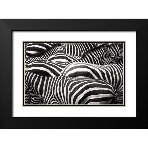 Together Black Modern Wood Framed Art Print with Double Matting by De Hoog, Roelof
