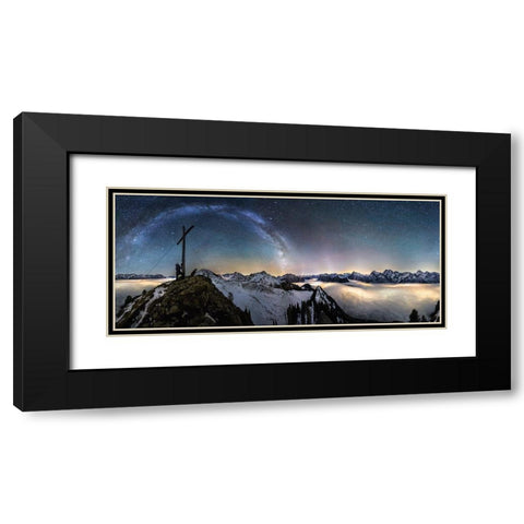Above The Clouds Black Modern Wood Framed Art Print with Double Matting by Nicholas Roemmelt, Dr.