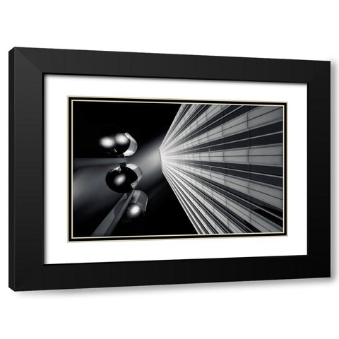 Interstellar Black Modern Wood Framed Art Print with Double Matting by Novillo, Alfonso