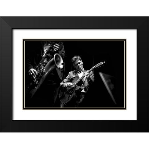 Jazz Black Modern Wood Framed Art Print with Double Matting by Simoes, Goncalo