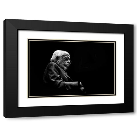 Jazz Black Modern Wood Framed Art Print with Double Matting by Simoes, Goncalo