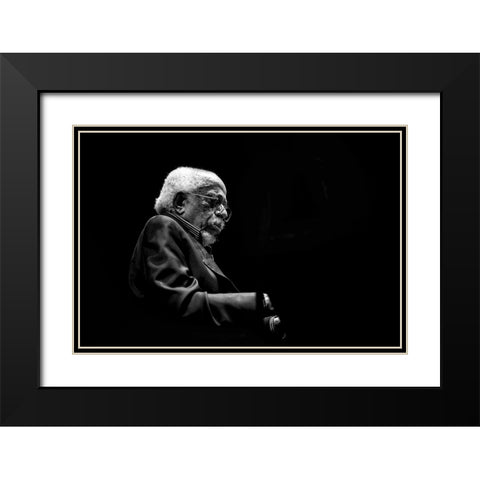 Jazz Black Modern Wood Framed Art Print with Double Matting by Simoes, Goncalo