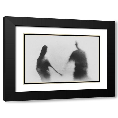 Memories In Love Black Modern Wood Framed Art Print with Double Matting by Satriani, Jay