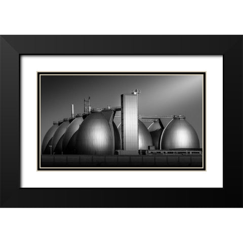 Eggs Black Modern Wood Framed Art Print with Double Matting by Rauwerdink, Jan
