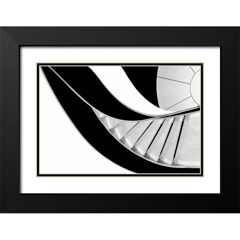 Stairway To Heaven Black Modern Wood Framed Art Print with Double Matting by Correia, Rui