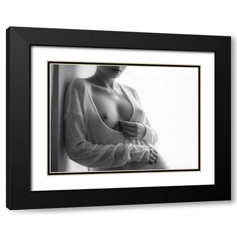 Untitled Black Modern Wood Framed Art Print with Double Matting by Shevchenko, Yuri