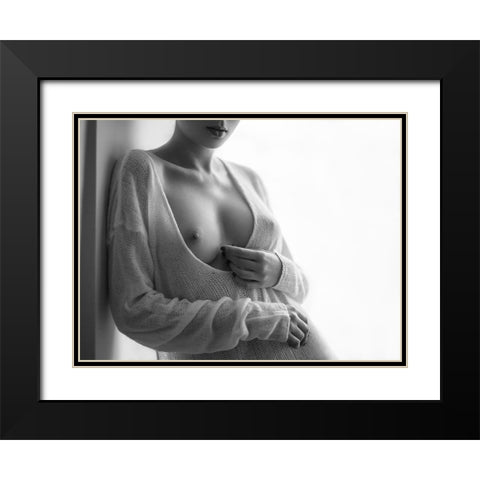 Untitled Black Modern Wood Framed Art Print with Double Matting by Shevchenko, Yuri