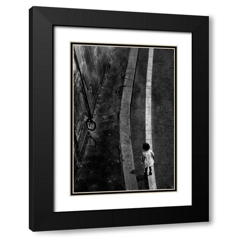 Lost Black Modern Wood Framed Art Print with Double Matting by Drigny, Eric
