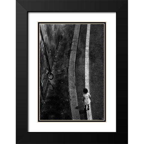 Lost Black Modern Wood Framed Art Print with Double Matting by Drigny, Eric