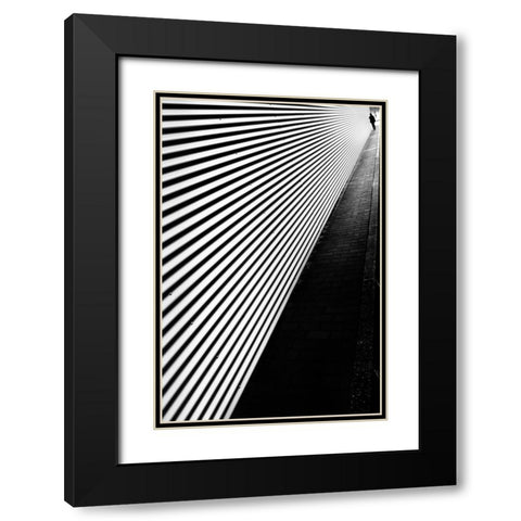 She Turn Her Back On My.. Black Modern Wood Framed Art Print with Double Matting by Castro, Joao