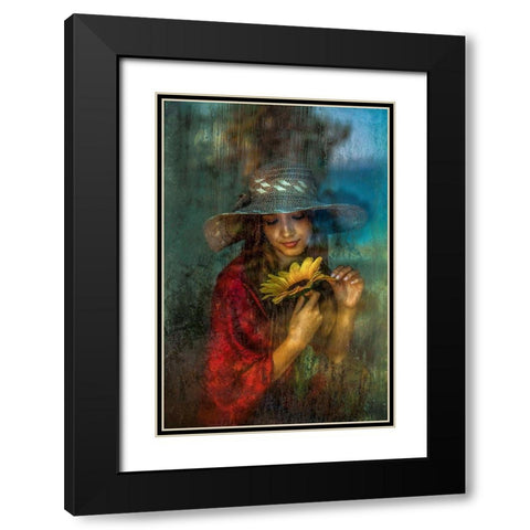 Fortunes Black Modern Wood Framed Art Print with Double Matting by Nisan Kandilcioglu, Ummu