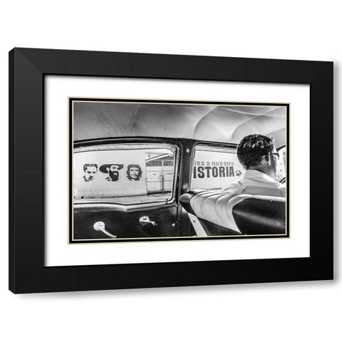 Inside Travelling - Outside History, Havana, Cuba Black Modern Wood Framed Art Print with Double Matting by Bauer, Andreas