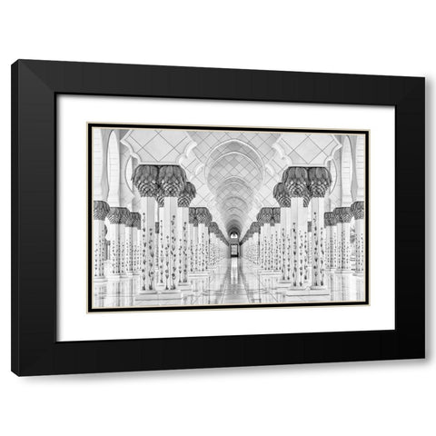 Kind Of Symmetry Black Modern Wood Framed Art Print with Double Matting by Schilbe, Stefan
